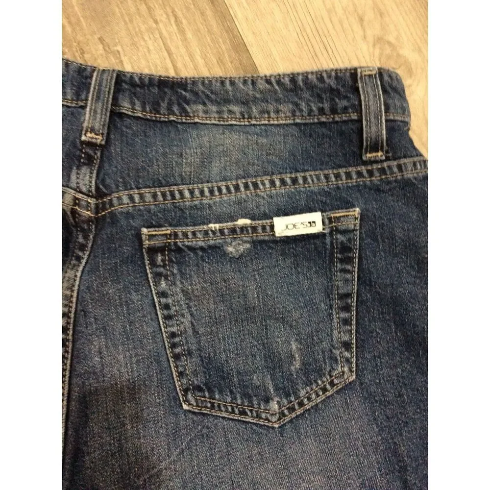 Joe's jeans denim shorts frayed hem cotton 29